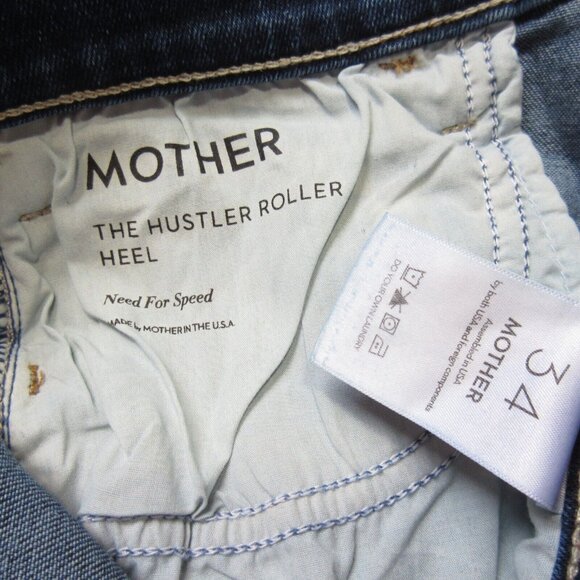 NWT Mother Hustler Roller Heel in Need For Speed High Rise Wide Leg Jeans 34 - Picture 4 of 10